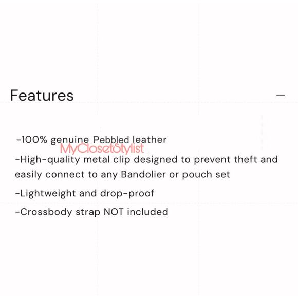 BANDOLIER Saddle Pebbled Leather airPods Case RARE & NEW! Gold Hardware version - Picture 3 of 6